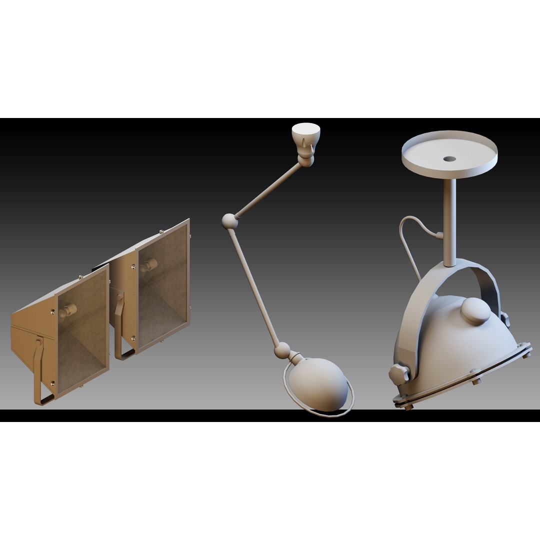 Industrial Lighting 3D Model – High Detail Assets for CG Projects, FBX, Blender - View 17