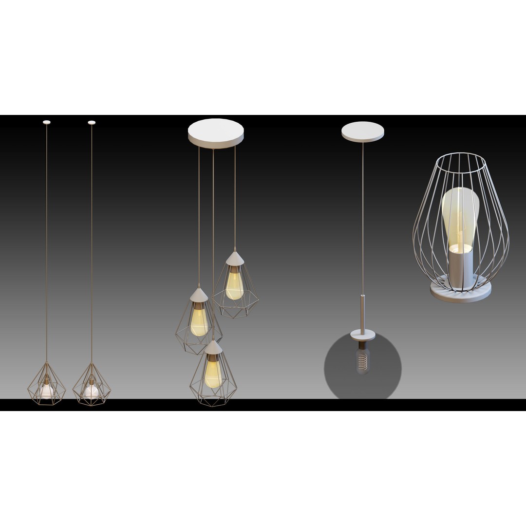 Industrial Lighting 3D Model – High Detail Assets for CG Projects, FBX, Blender - View 7