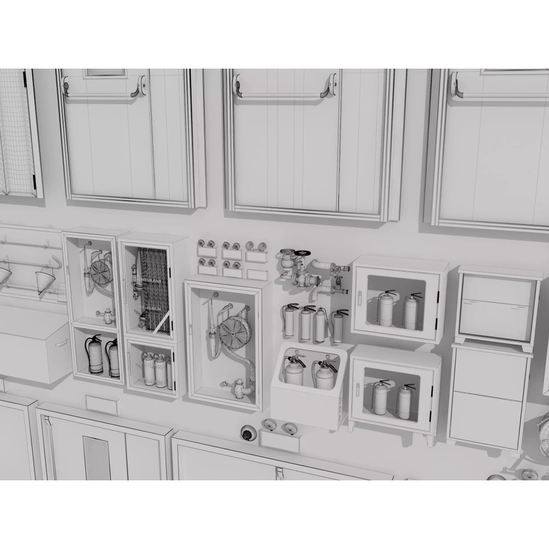 Industrial Doors 3D Model – High Poly Architectural Asset, FBX, OBJ - View 10