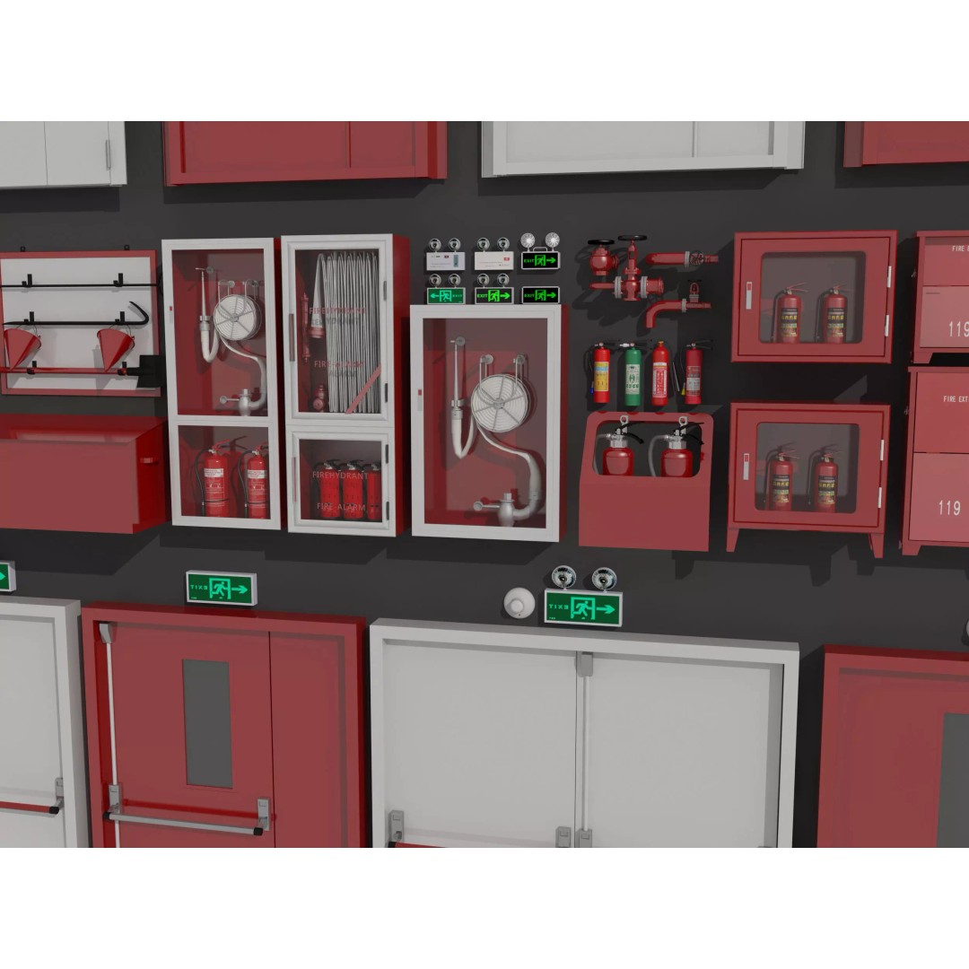 Industrial Doors 3D Model – High Poly Architectural Asset, FBX, OBJ - View 4