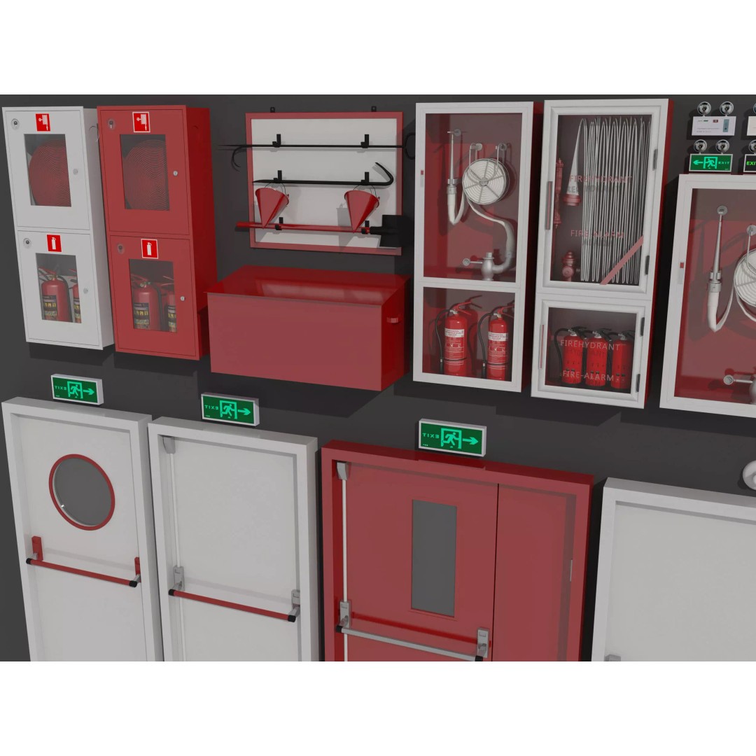 Industrial Doors 3D Model – High Poly Architectural Asset, FBX, OBJ - View 6