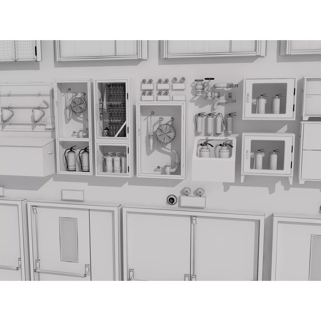 Industrial Doors 3D Model – High Poly Architectural Asset, FBX, OBJ - View 9