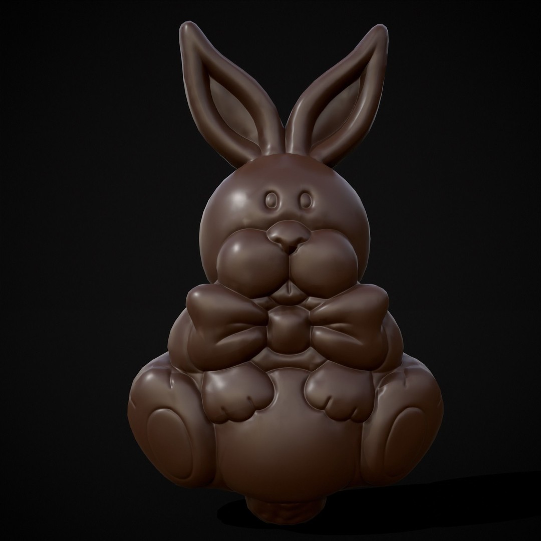 Easter Bunnies 3D Model – Low Poly PBR Game Asset, FBX & OBJ - View 12