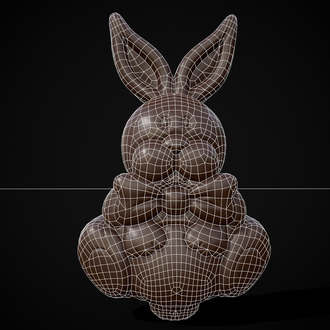 Easter Bunnies 3D Model – Low Poly PBR Game Asset, FBX & OBJ - View 13