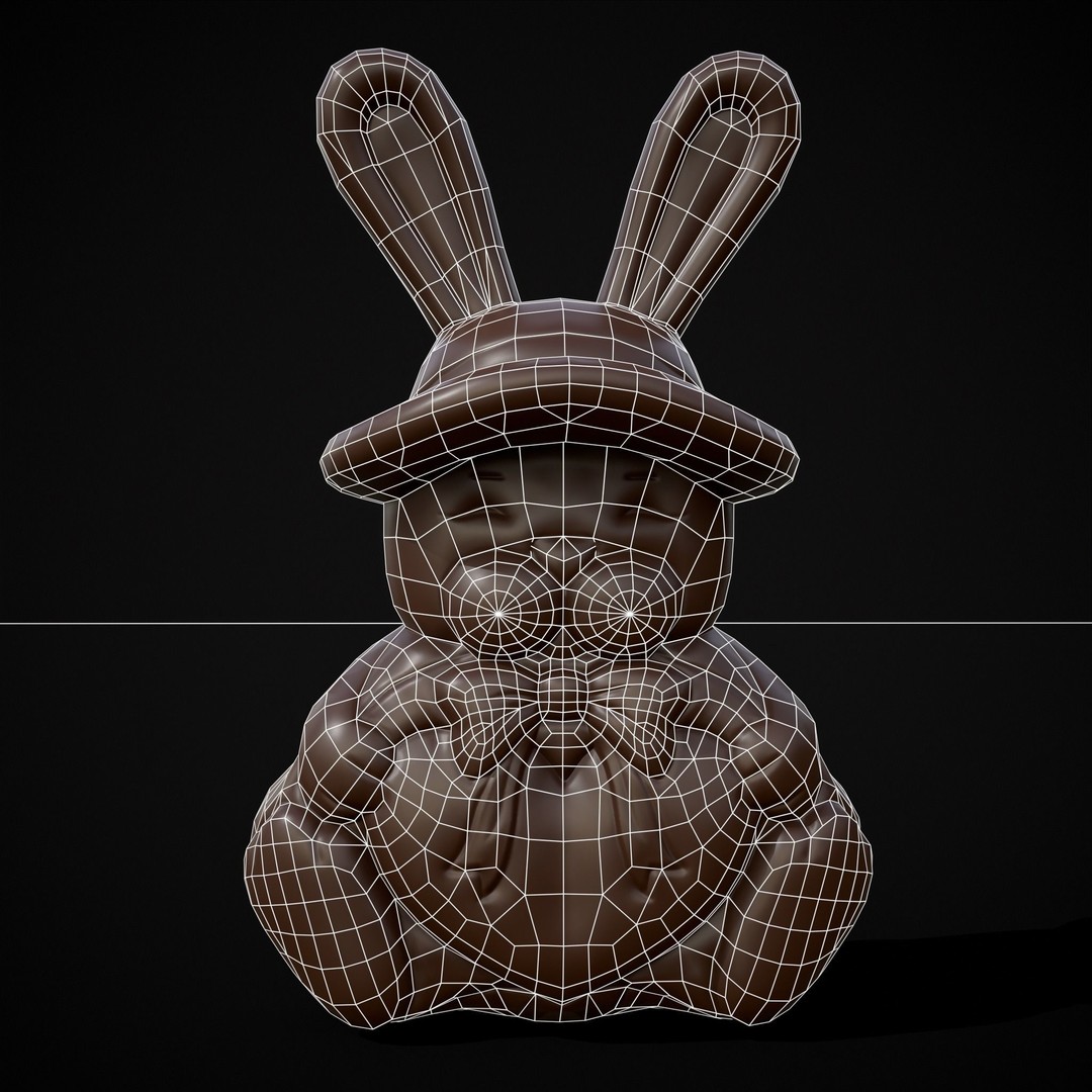Easter Bunnies 3D Model – Low Poly PBR Game Asset, FBX & OBJ - View 15