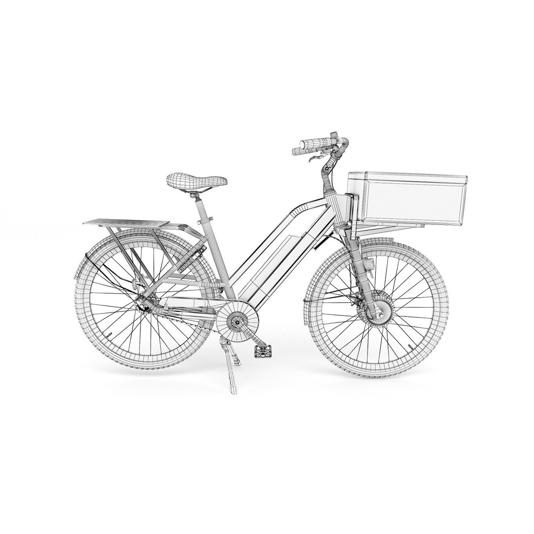 Just Eat E-Bike 3D Model – PBR Textured Delivery Vehicle, FBX, OBJ - View 11