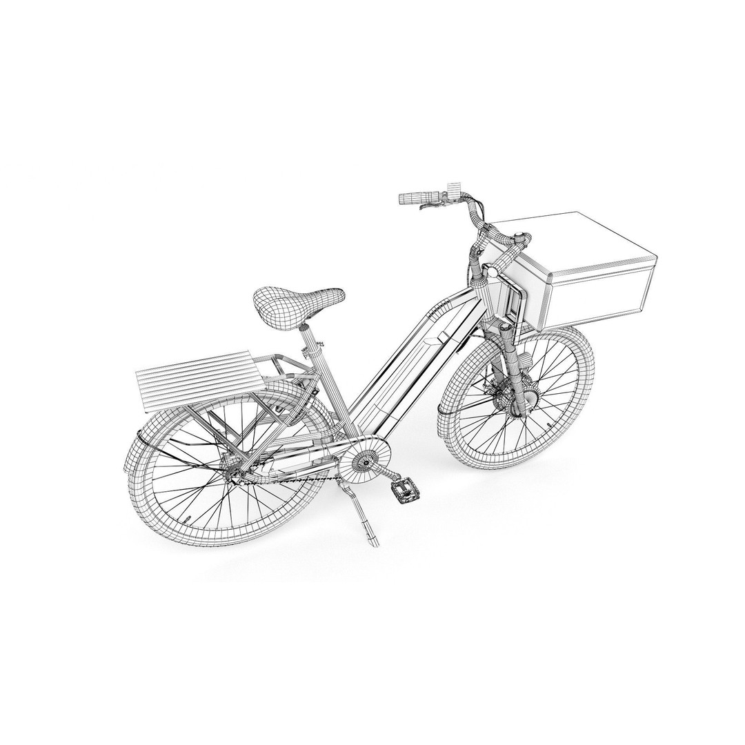 Just Eat E-Bike 3D Model – PBR Textured Delivery Vehicle, FBX, OBJ - View 12