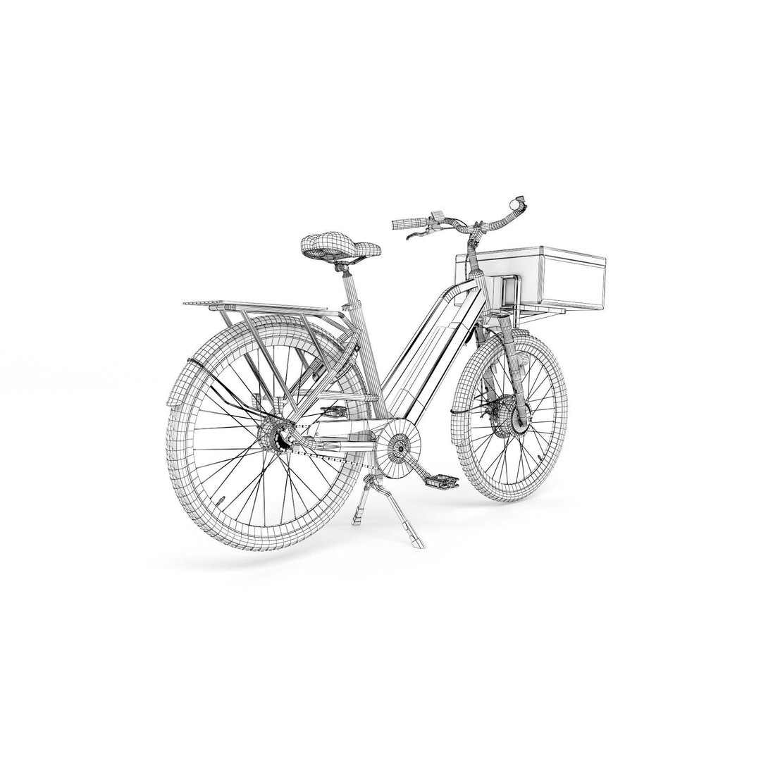 Just Eat E-Bike 3D Model – PBR Textured Delivery Vehicle, FBX, OBJ - View 13