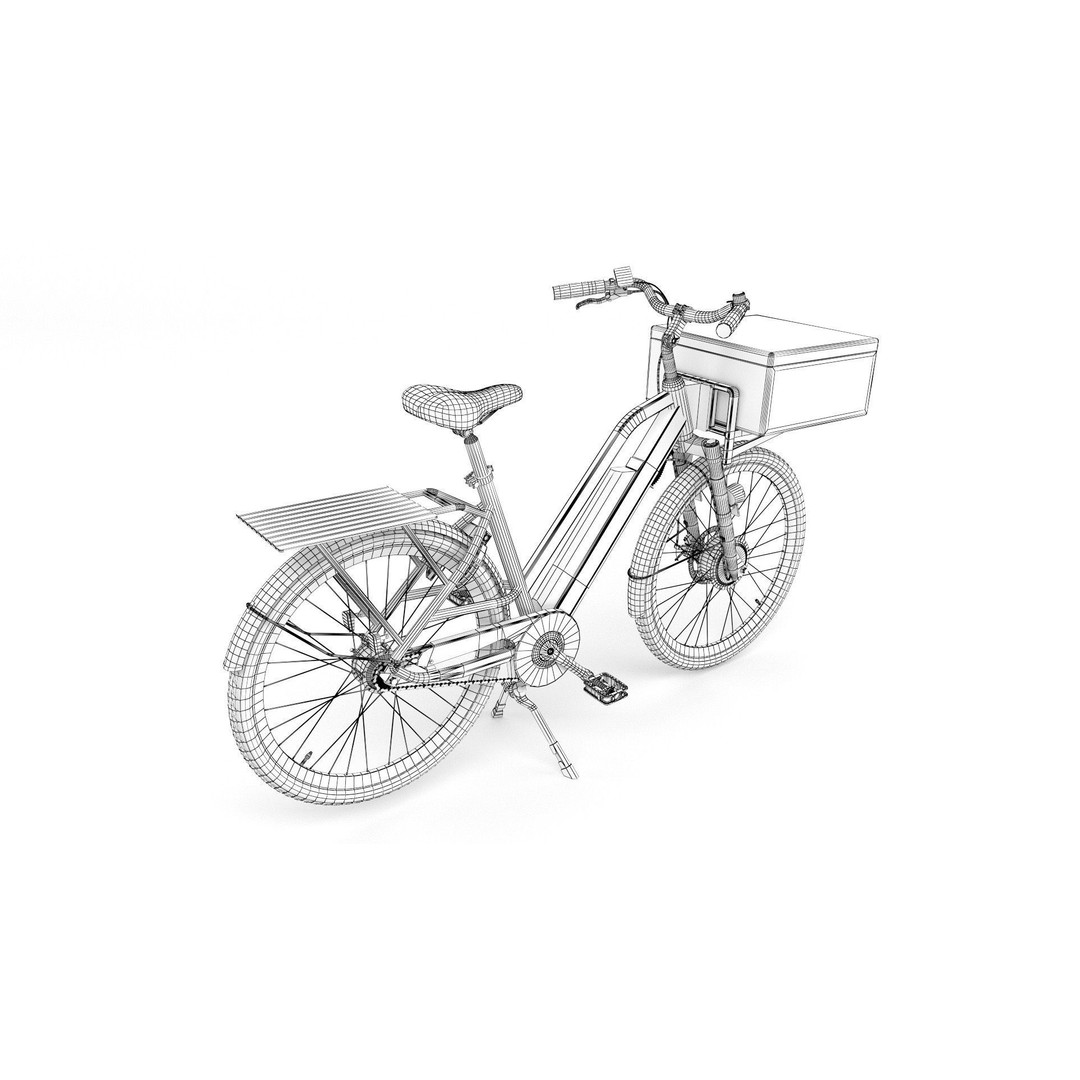 Just Eat E-Bike 3D Model – PBR Textured Delivery Vehicle, FBX, OBJ - View 14