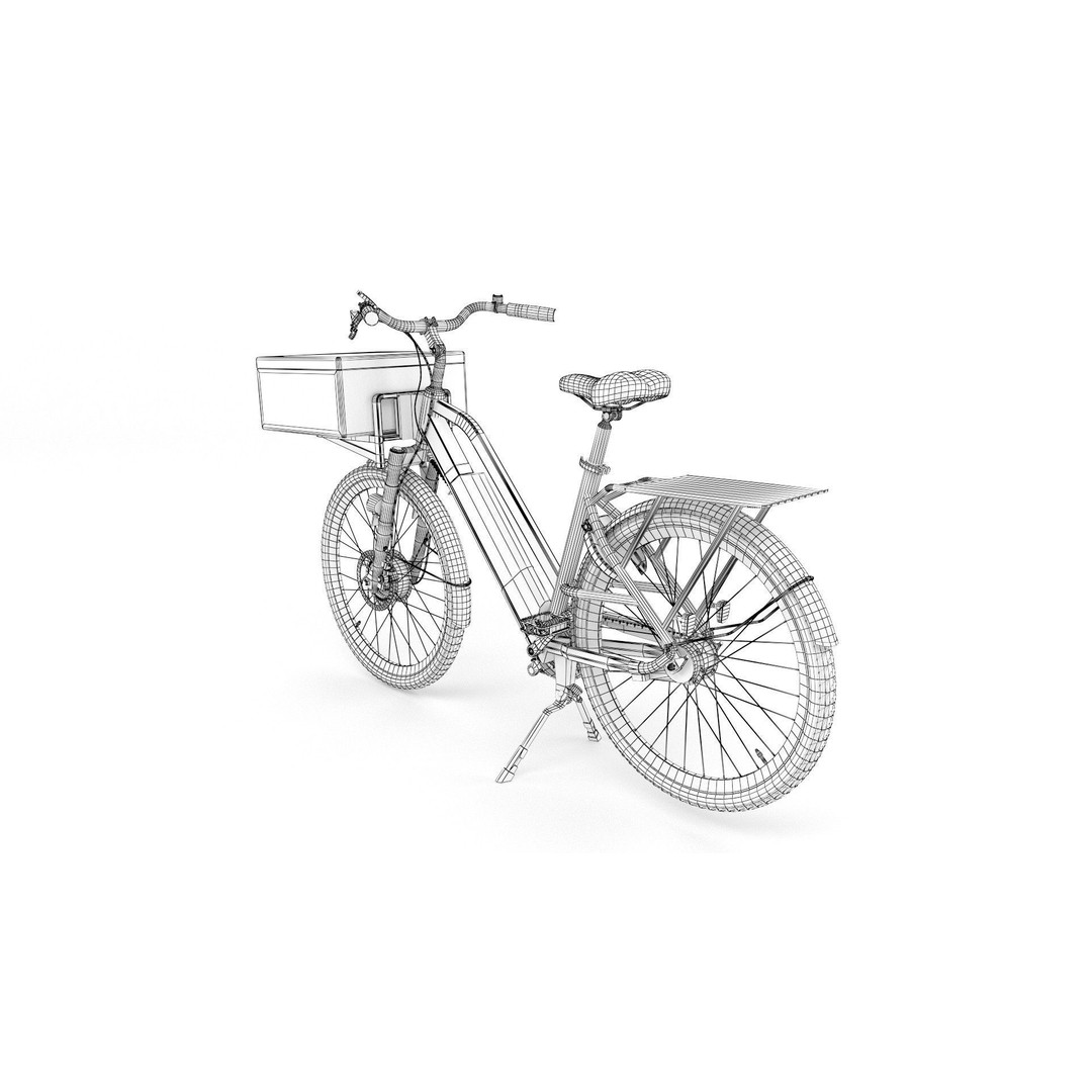 Just Eat E-Bike 3D Model – PBR Textured Delivery Vehicle, FBX, OBJ - View 15