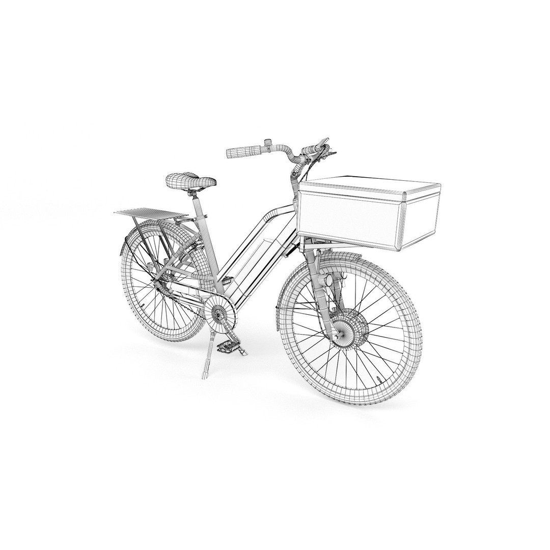 Just Eat E-Bike 3D Model – PBR Textured Delivery Vehicle, FBX, OBJ - View 9