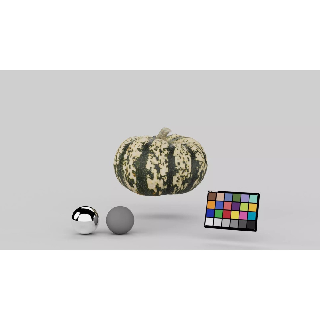 Decorative Pumpkin 3D Model – Realistic PBR Asset, FBX & OBJ Formats - View 5