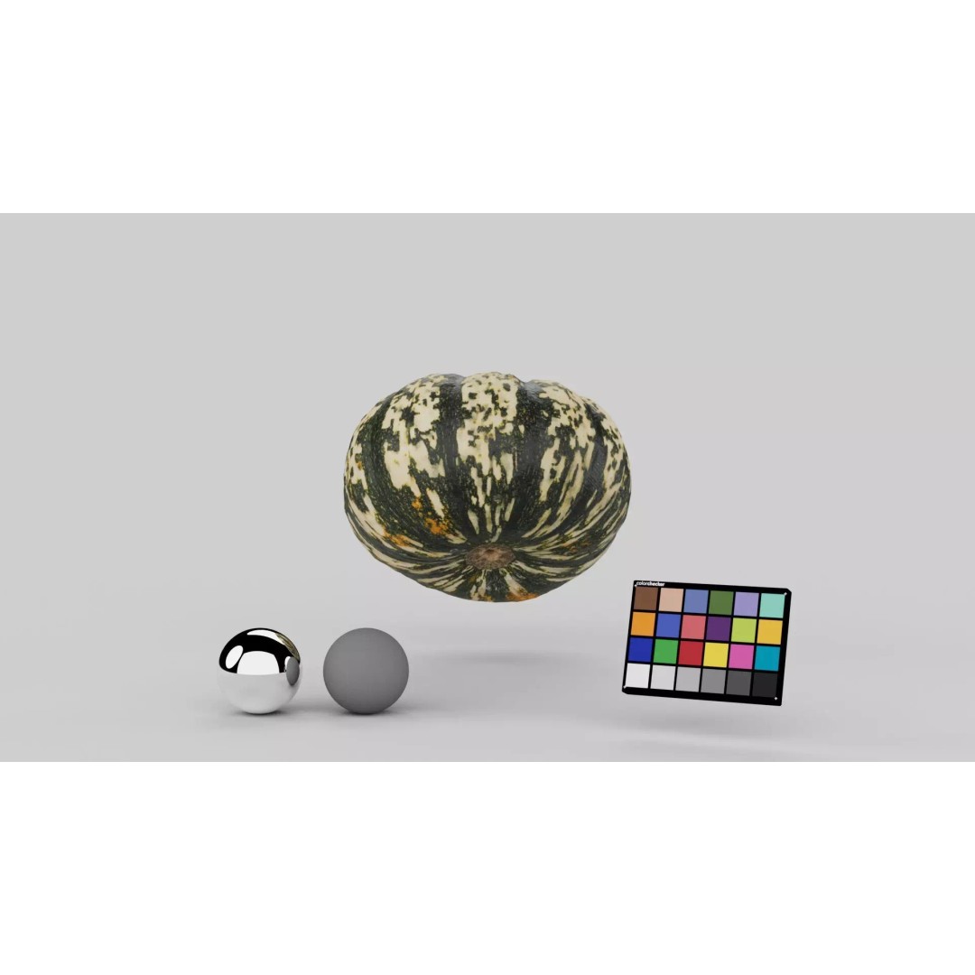 Decorative Pumpkin 3D Model – Realistic PBR Asset, FBX & OBJ Formats - View 6