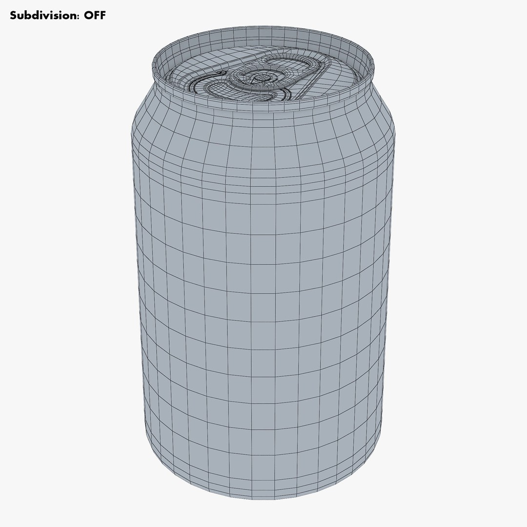 Aluminum Standard Can 330ml 3D Model – Realistic Beverage Asset, PBR Textures - View 11