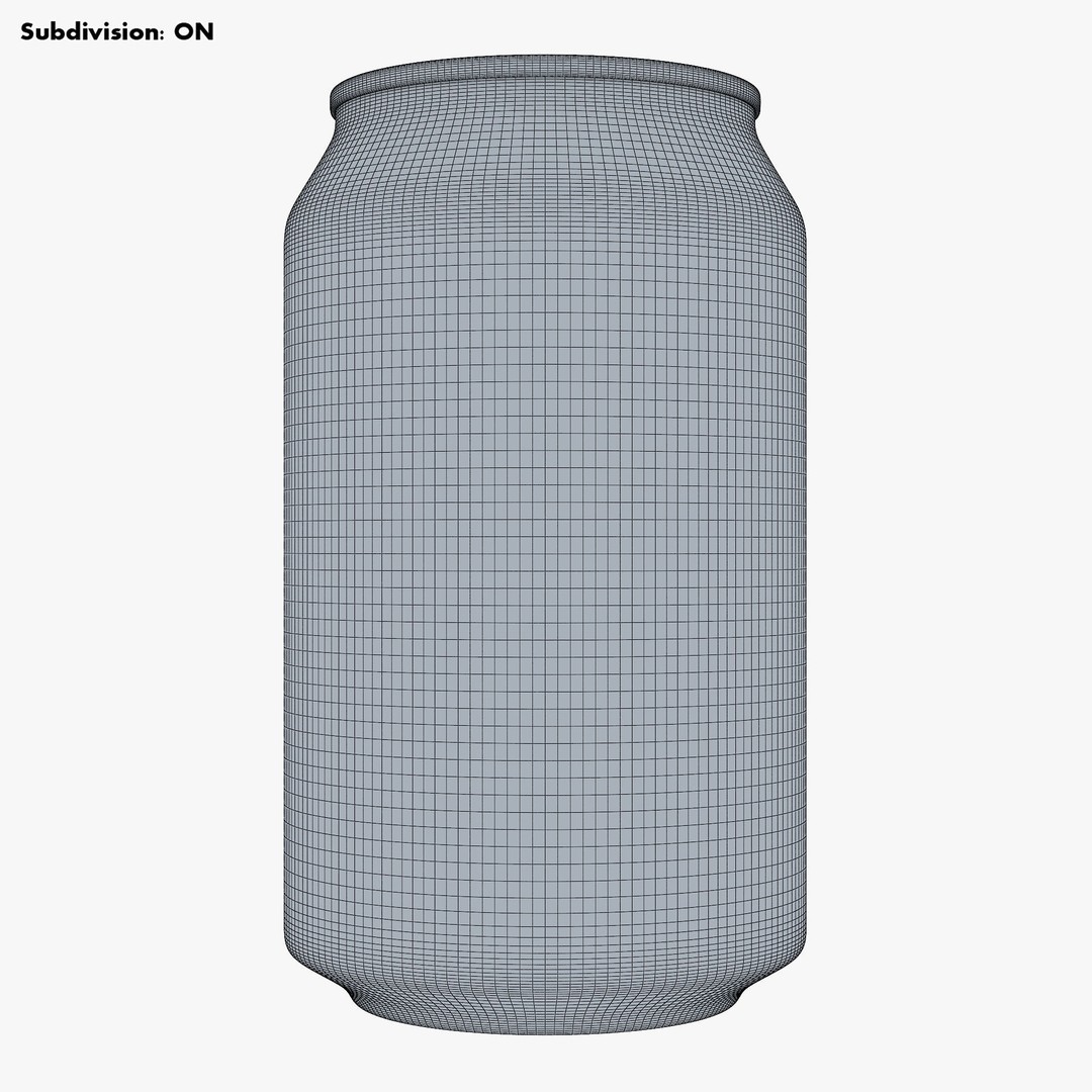 Aluminum Standard Can 330ml 3D Model – Realistic Beverage Asset, PBR Textures - View 12
