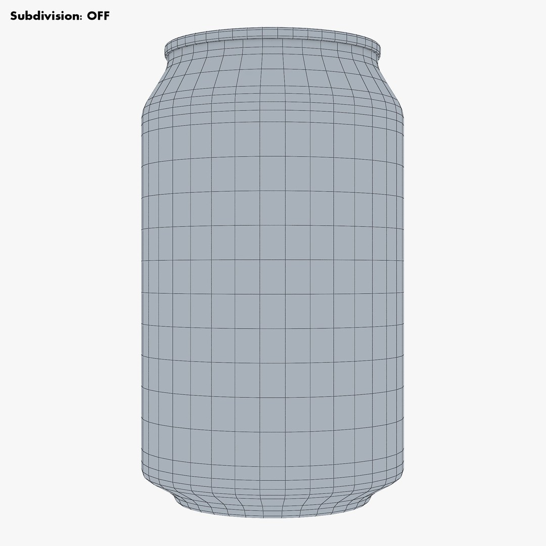 Aluminum Standard Can 330ml 3D Model – Realistic Beverage Asset, PBR Textures - View 13