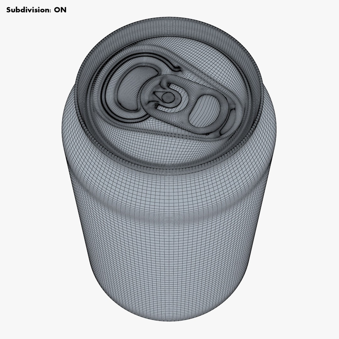 Aluminum Standard Can 330ml 3D Model – Realistic Beverage Asset, PBR Textures - View 14