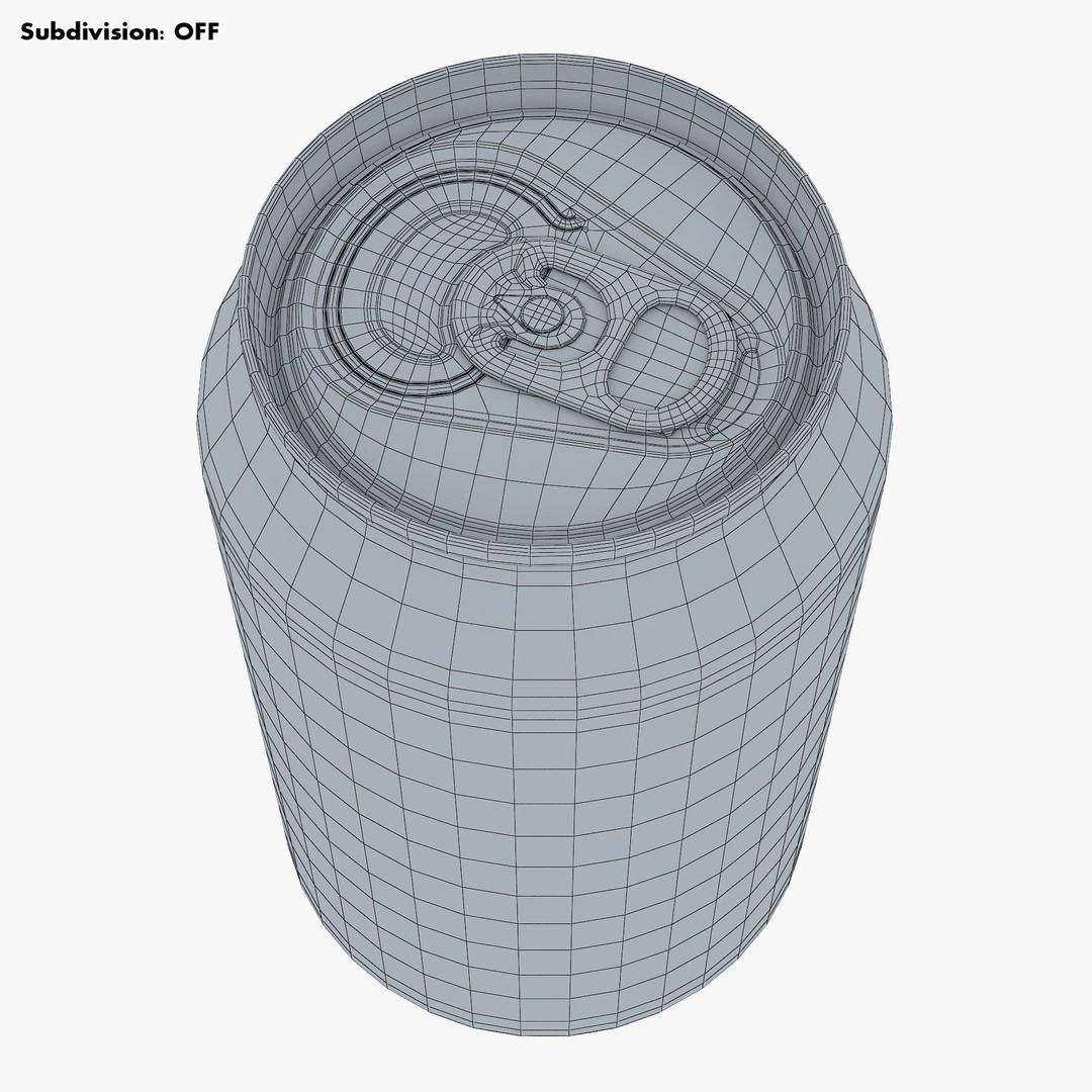 Aluminum Standard Can 330ml 3D Model – Realistic Beverage Asset, PBR Textures - View 15