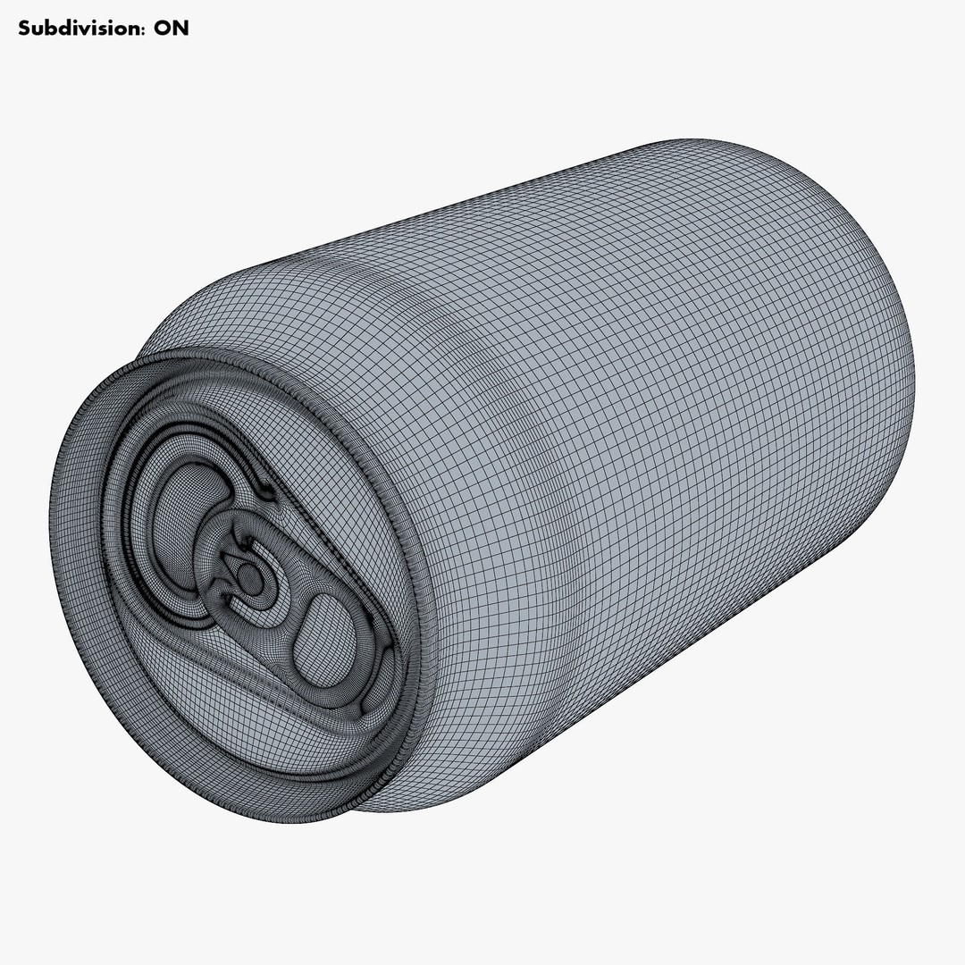 Aluminum Standard Can 330ml 3D Model – Realistic Beverage Asset, PBR Textures - View 18