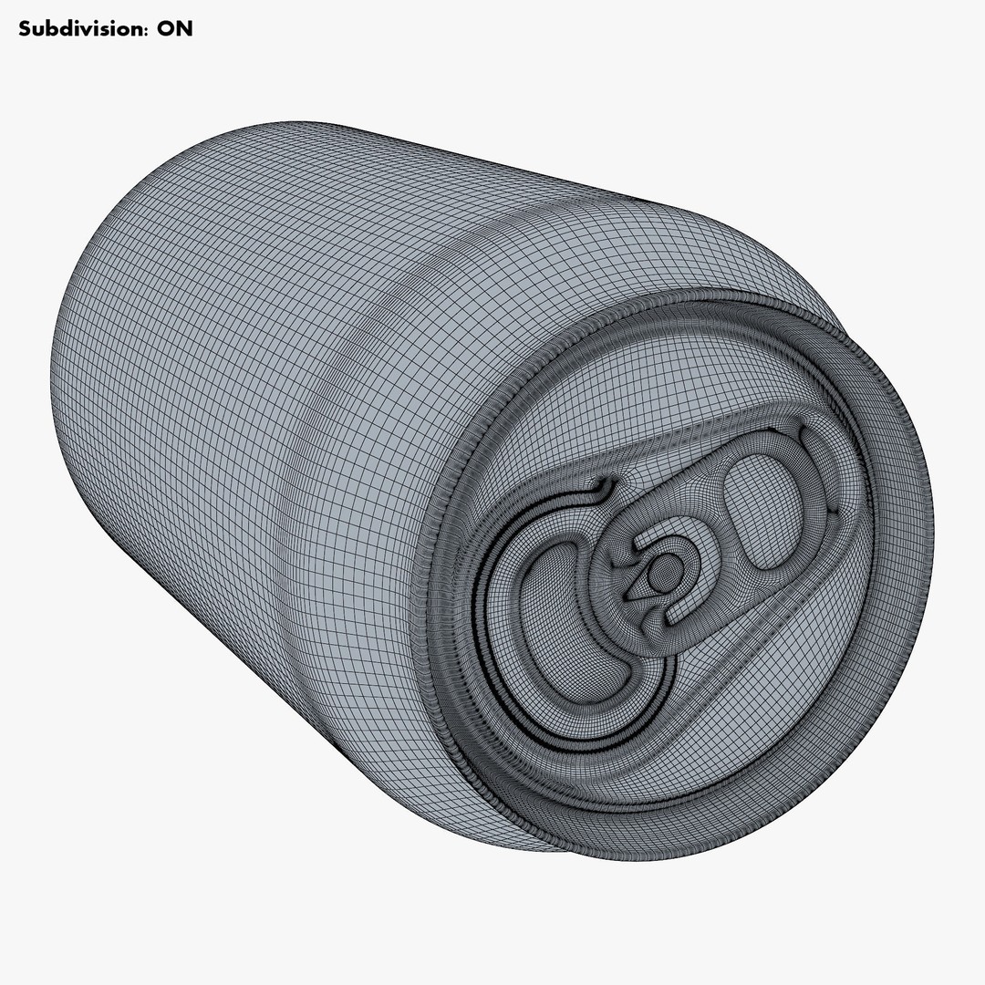 Aluminum Standard Can 330ml 3D Model – Realistic Beverage Asset, PBR Textures - View 22