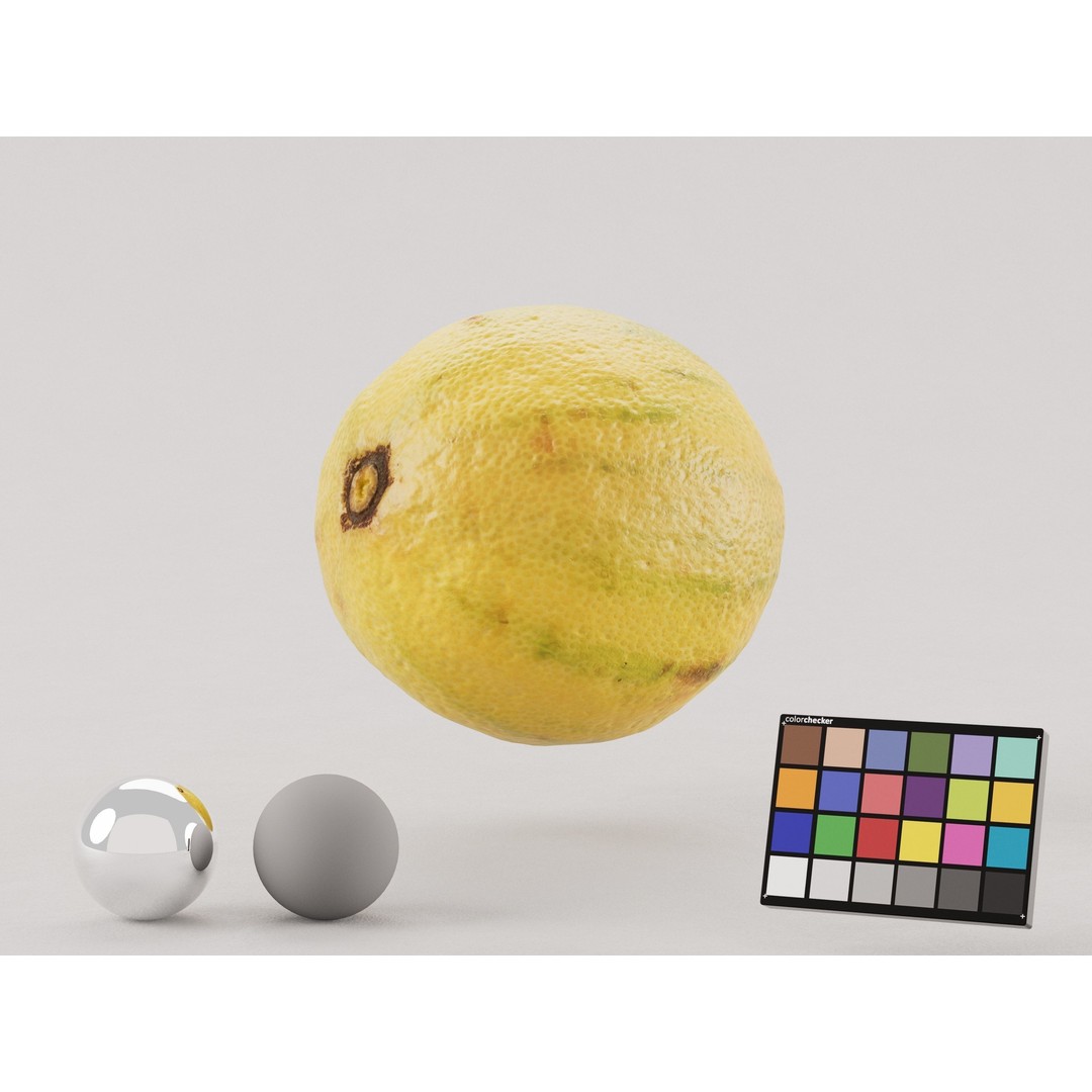 Pink Tiger Lemon 3D Model – Low Poly Photogrammetry Asset, FBX, OBJ - View 5
