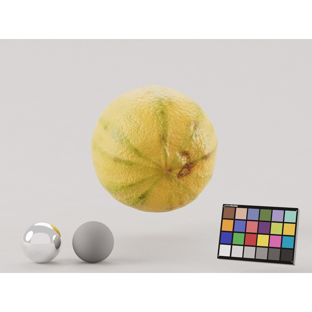 Pink Tiger Lemon 3D Model – Low Poly Photogrammetry Asset, FBX, OBJ - View 6