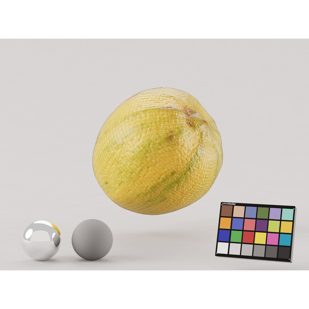 Pink Tiger Lemon 3D Model – Low Poly Photogrammetry Asset, FBX, OBJ - View 7