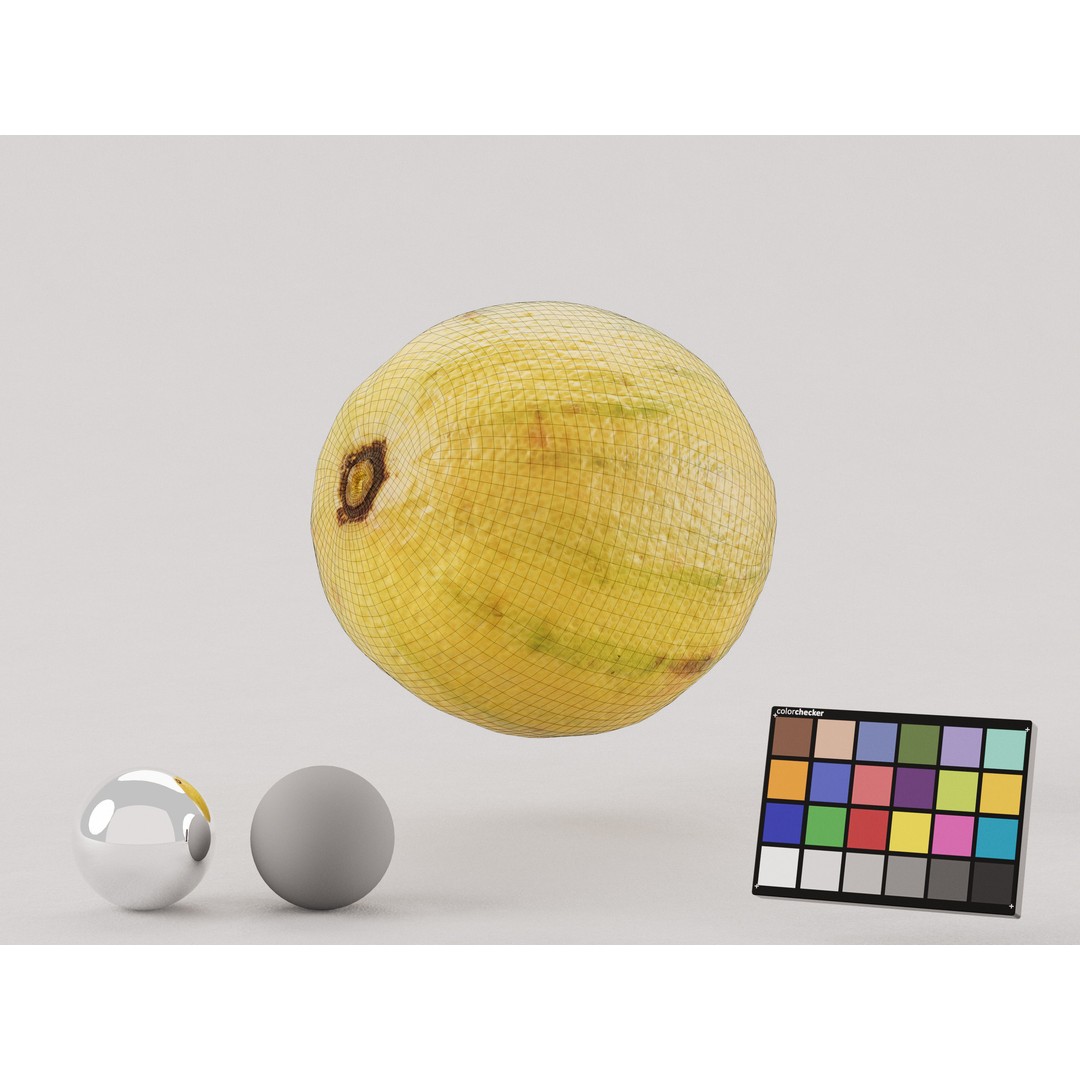 Pink Tiger Lemon 3D Model – Low Poly Photogrammetry Asset, FBX, OBJ - View 8