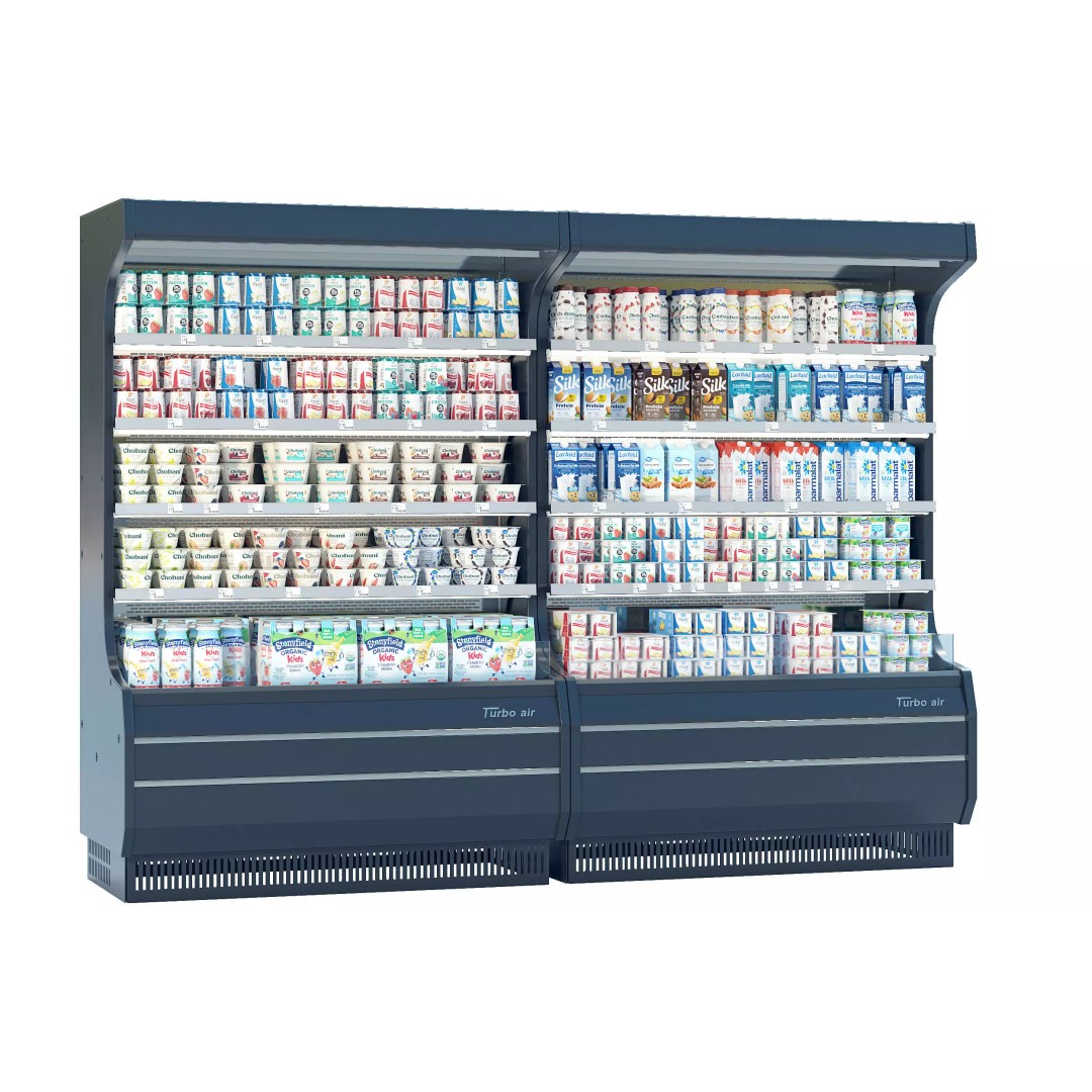 Dairy Product Display Fridge 3D Model – Realistic Supermarket Asset, FBX, OBJ - View 2