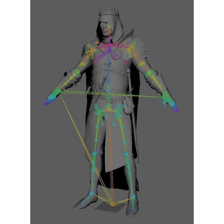 Dark Age Knight - Low-Poly Game-Ready 3D Model - View 13