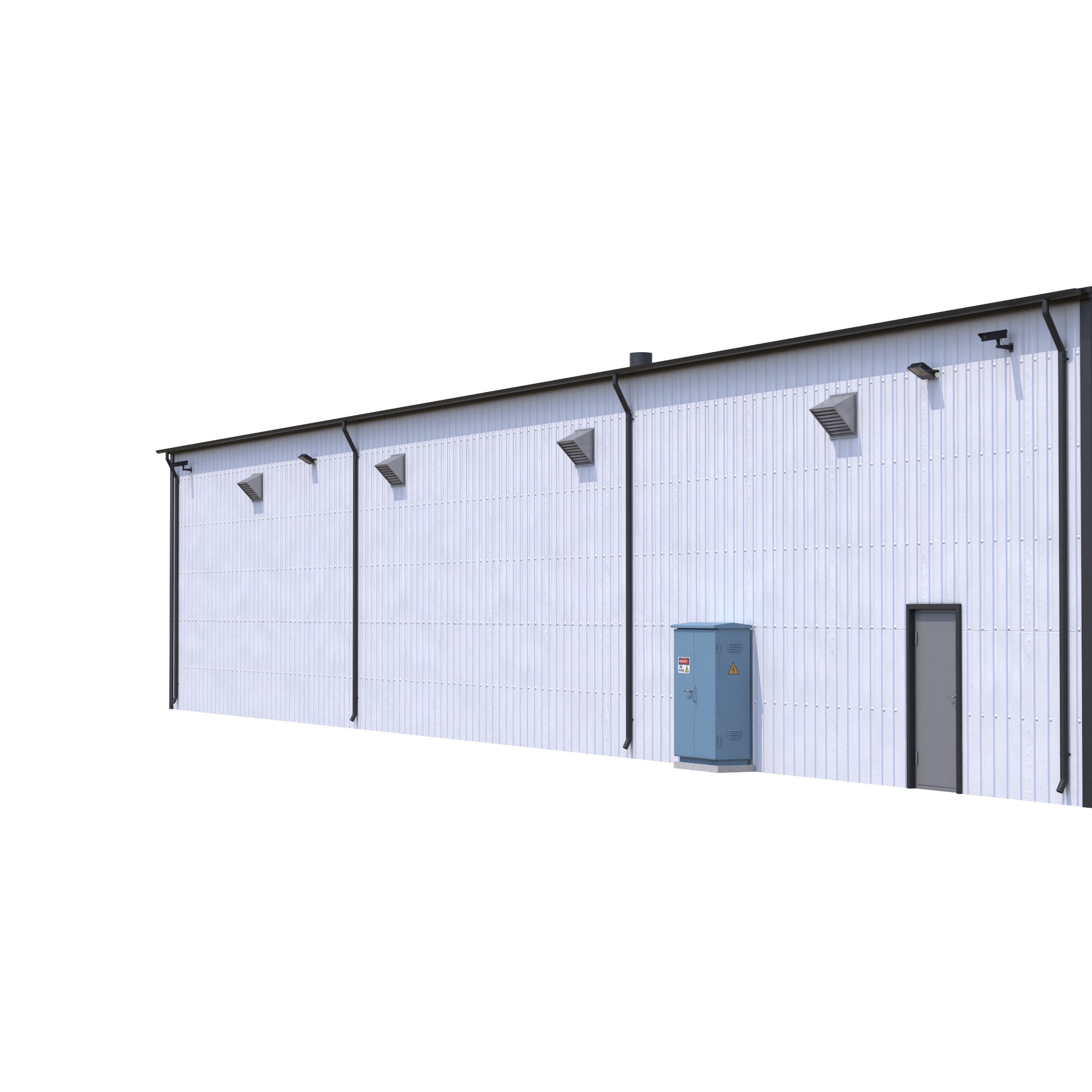 Industrial Building 7 - Low-Poly Game-Ready 3D Model - View 5