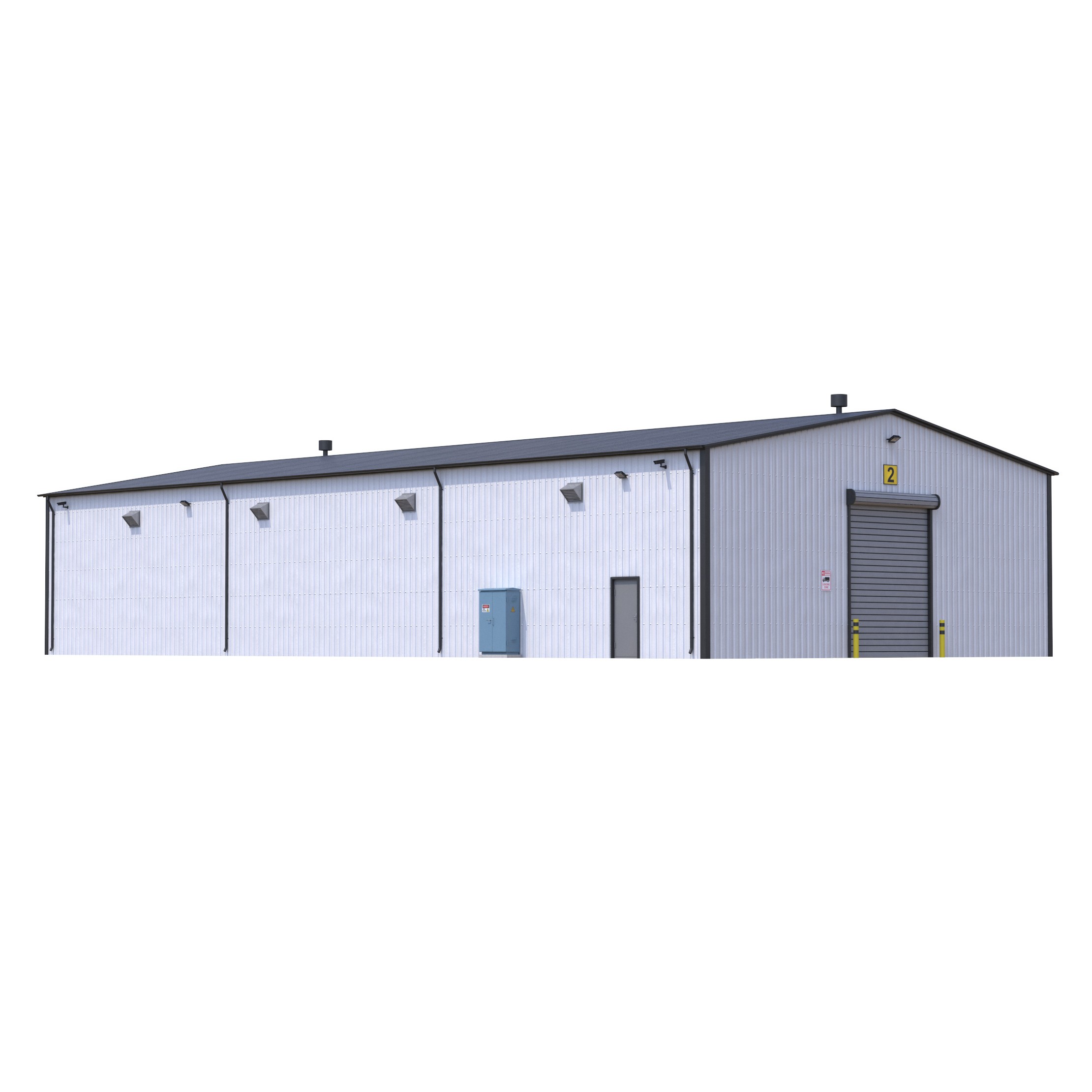 Industrial Building 7 - Low-Poly Game-Ready 3D Model - View 6