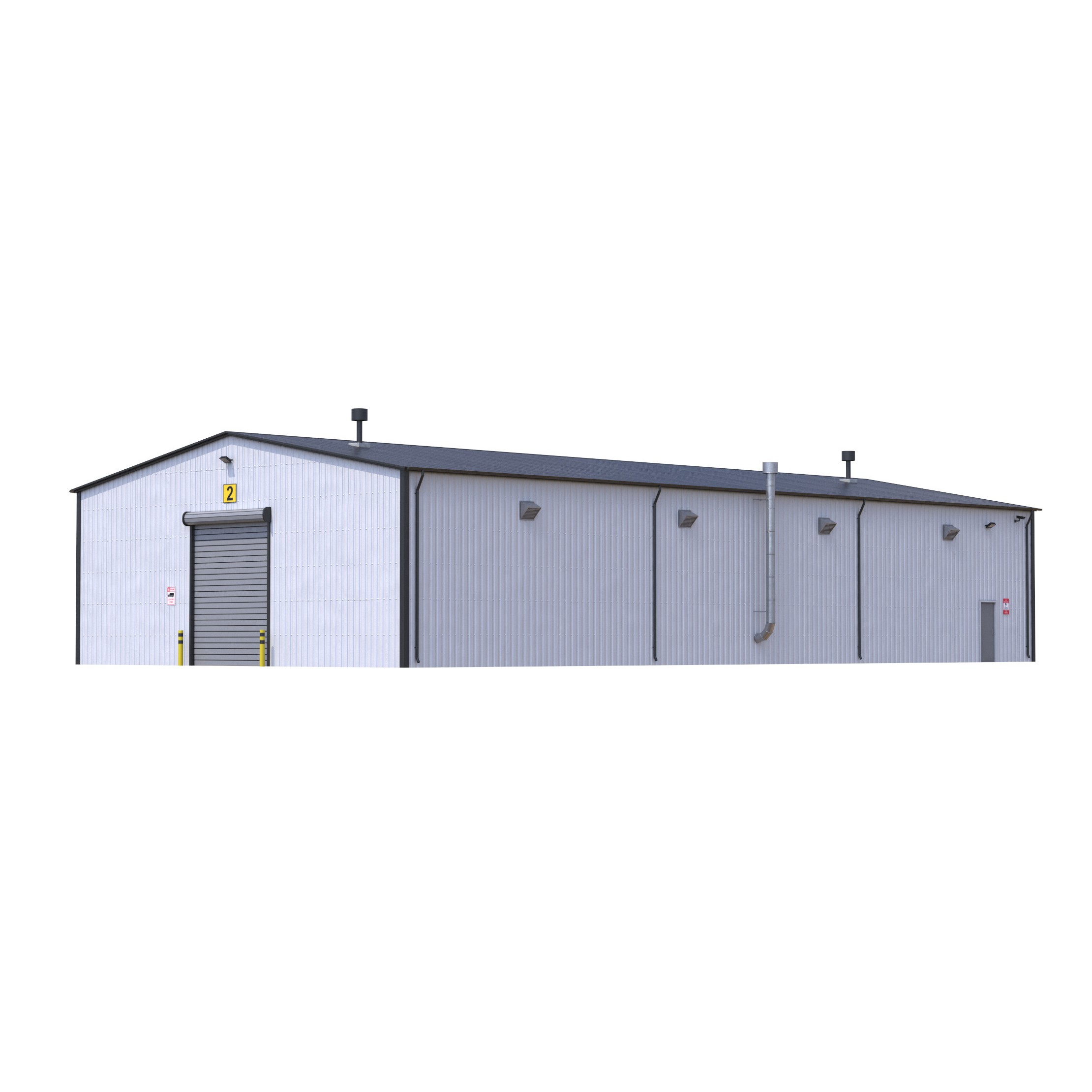 Industrial Building 7 - Low-Poly Game-Ready 3D Model - View 7