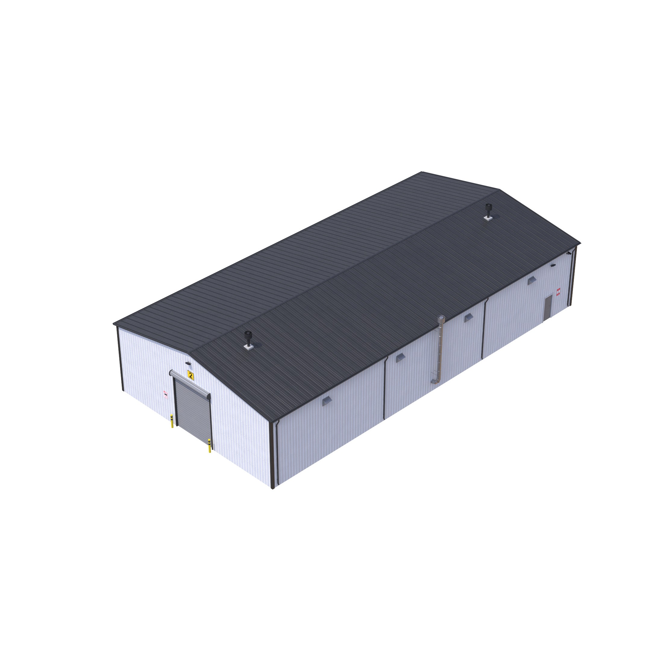 Industrial Building 7 - Low-Poly Game-Ready 3D Model - View 9