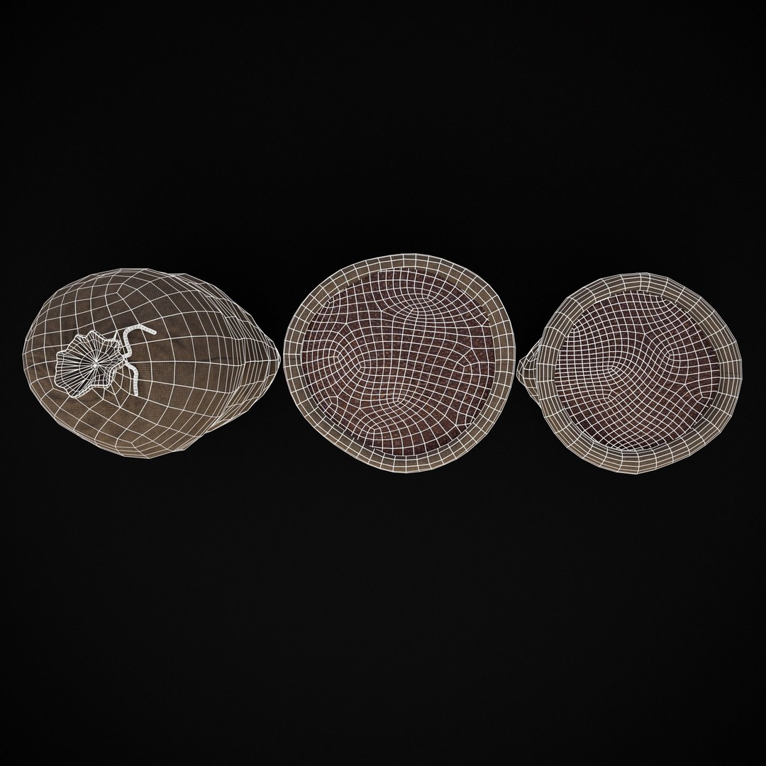 Burlap Sacks of Coffee Beans 3D Model – Low Poly PBR Asset, FBX & OBJ - View 7