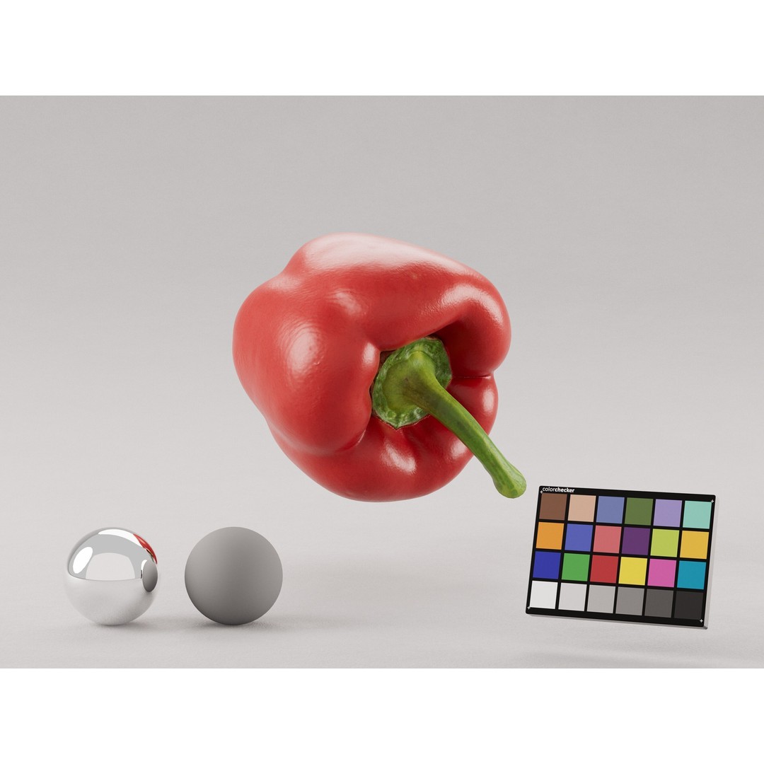 Bell Pepper 3D Model – Realistic Vegetable Asset, PBR Textures, FBX - View 3