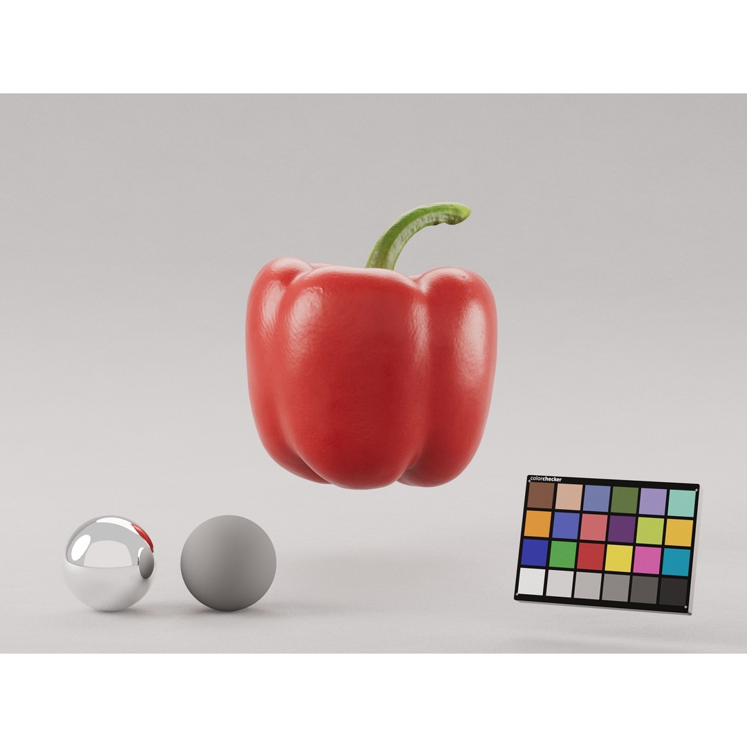 Bell Pepper 3D Model – Realistic Vegetable Asset, PBR Textures, FBX - View 5