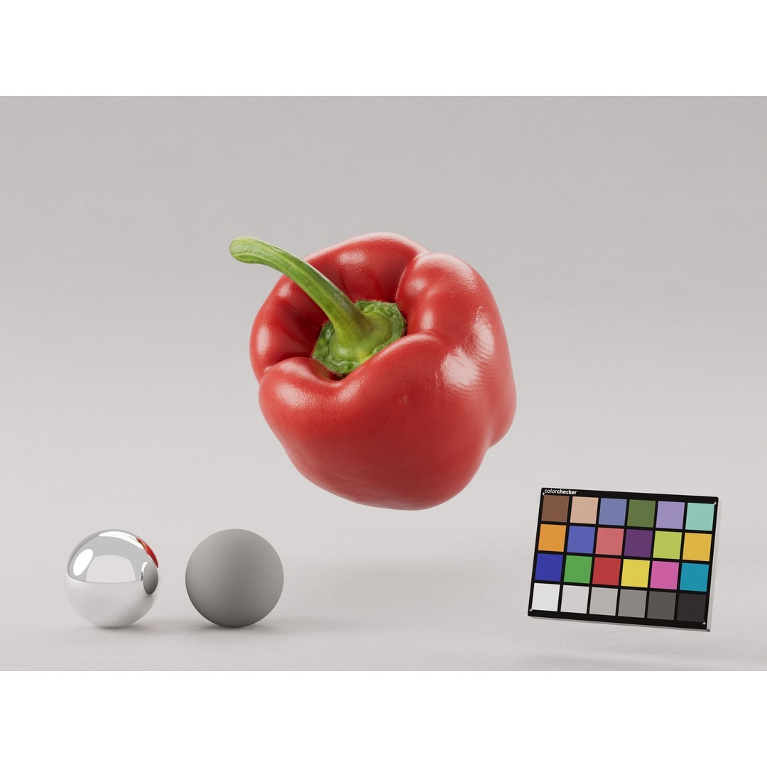 Bell Pepper 3D Model – Realistic Vegetable Asset, PBR Textures, FBX - View 6