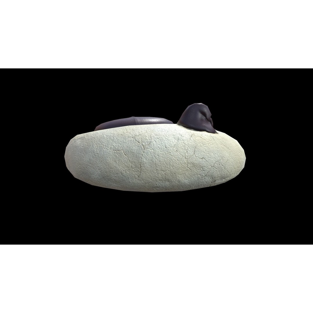 Paw Cookie 3D Model – Low Poly PBR Food Asset, FBX - View 4
