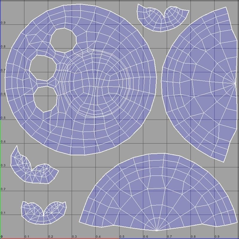 Paw Cookie 3D Model – Low Poly PBR Food Asset, FBX - View 8