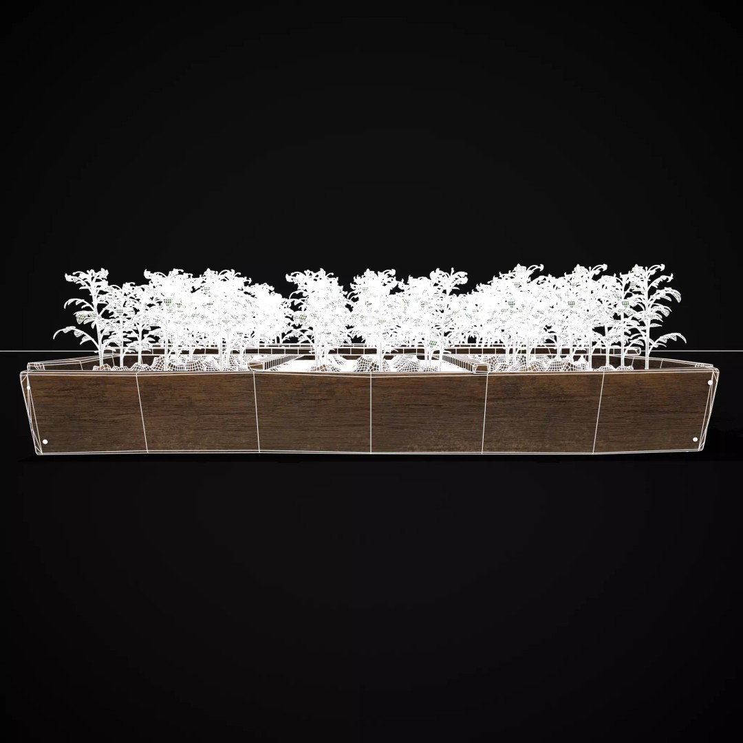 Square Planting Plots Vegetables 3D Model – Low Poly Game Ready, FBX & OBJ - View 26