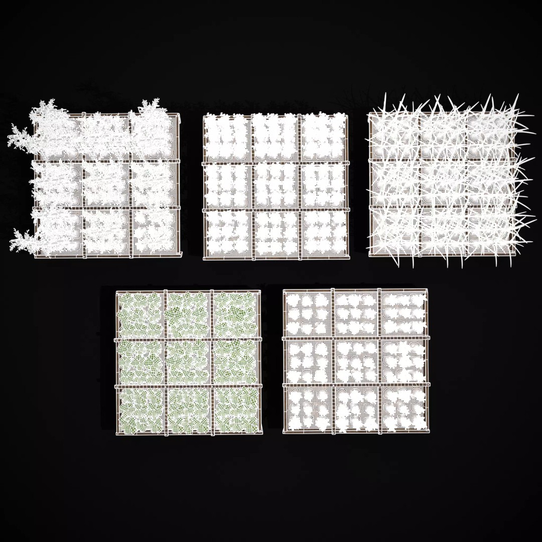 Square Planting Plots Vegetables 3D Model – Low Poly Game Ready, FBX & OBJ - View 5