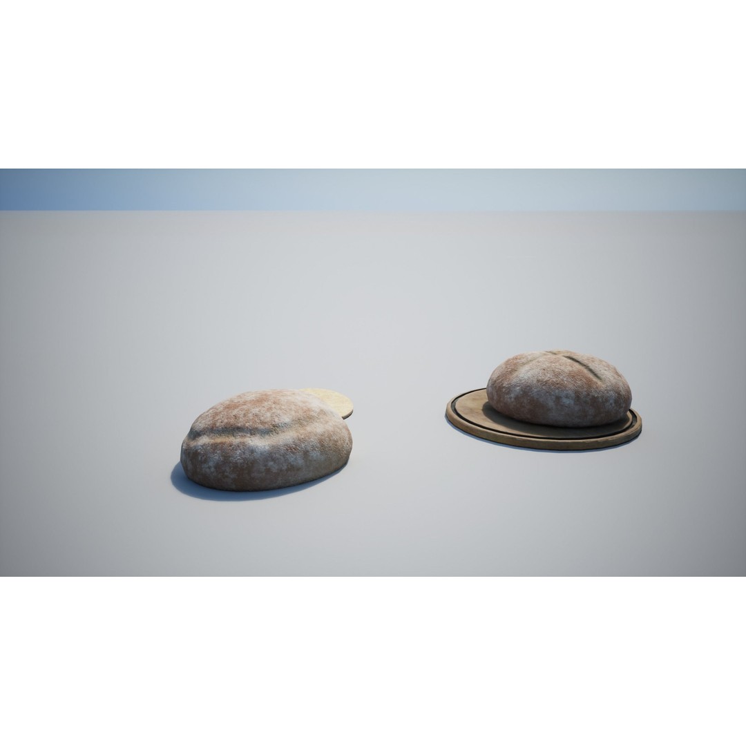 Bread 3D Model – Low Poly Game Asset with PBR Textures, FBX - View 10