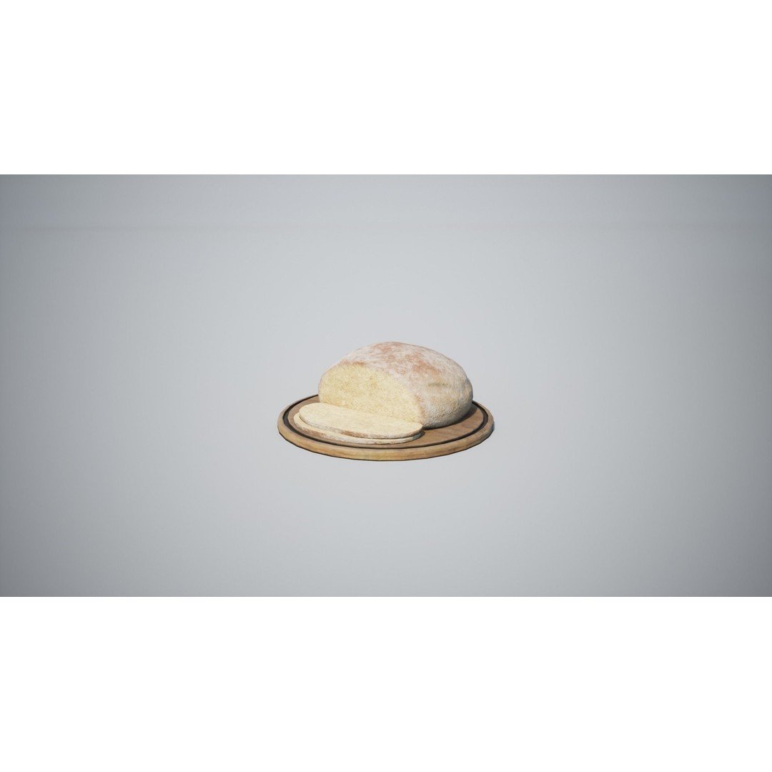 Bread 3D Model – Low Poly Game Asset with PBR Textures, FBX - View 5