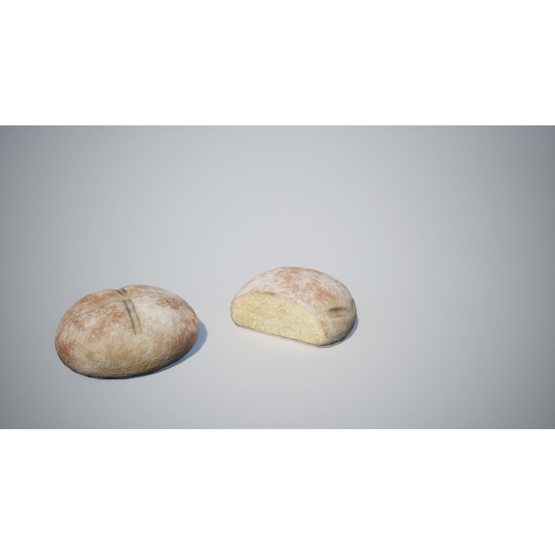 Bread 3D Model – Low Poly Game Asset with PBR Textures, FBX - View 6
