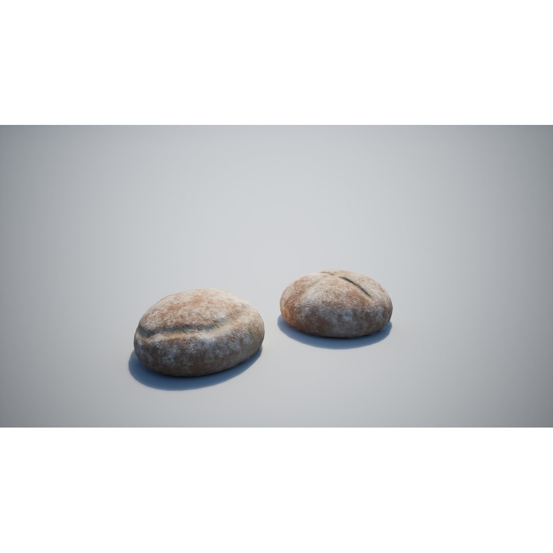 Bread 3D Model – Low Poly Game Asset with PBR Textures, FBX - View 7