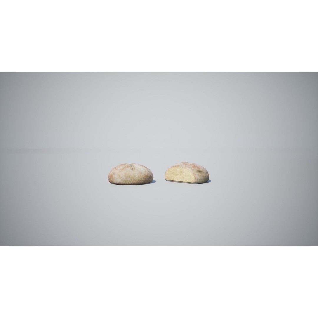 Bread 3D Model – Low Poly Game Asset with PBR Textures, FBX - View 8