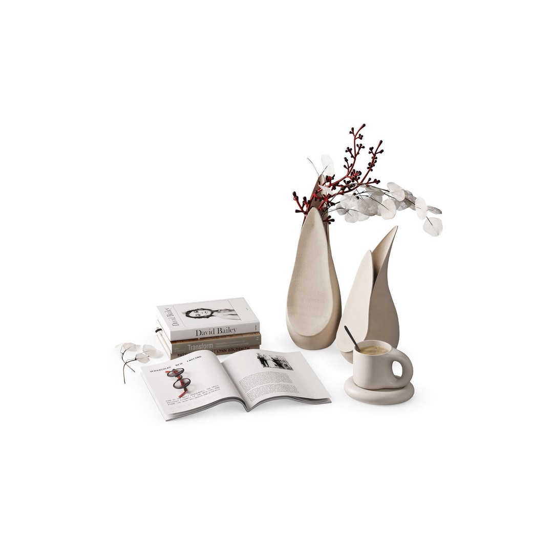 Decorative Branches 3D Model – Eco Minimalist Interior Asset, FBX - View 3