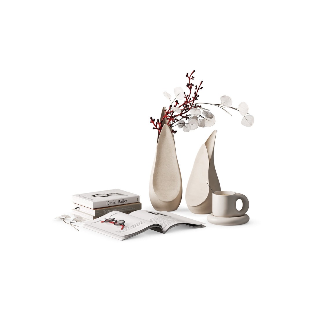 Decorative Branches 3D Model – Eco Minimalist Interior Asset, FBX - View 4