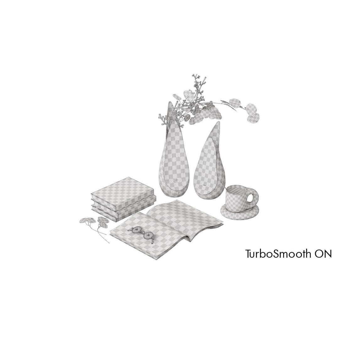 Decorative Branches 3D Model – Eco Minimalist Interior Asset, FBX - View 7